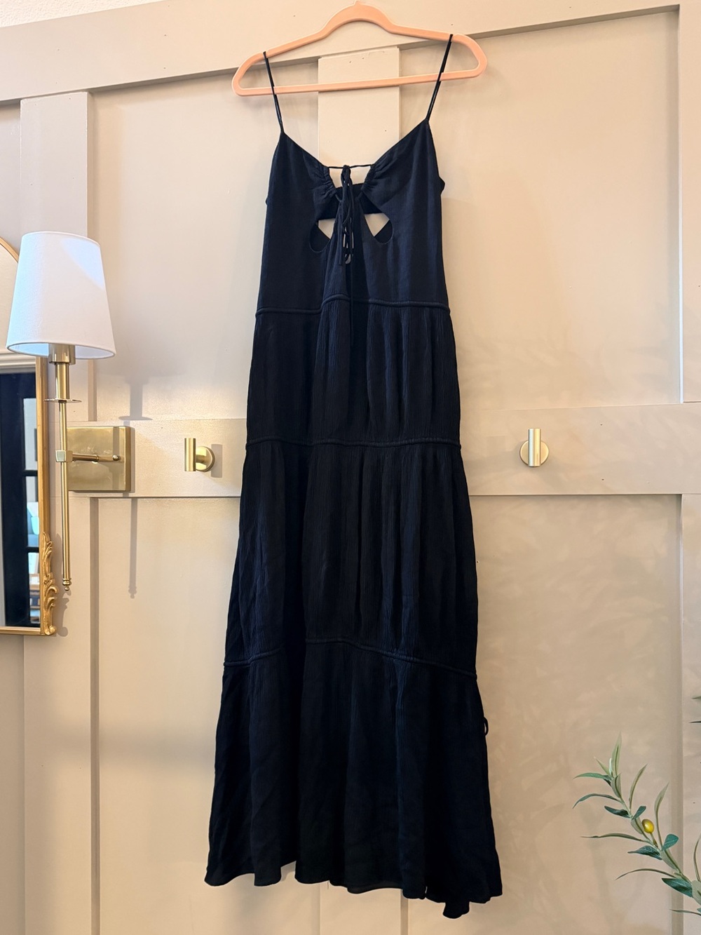 Jonathan Simkhai Black Lina Teardrop Maxi Dress